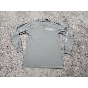 National Geographic Mount Everest T Shirt Mens S Gray Long Sleeve Outdoor